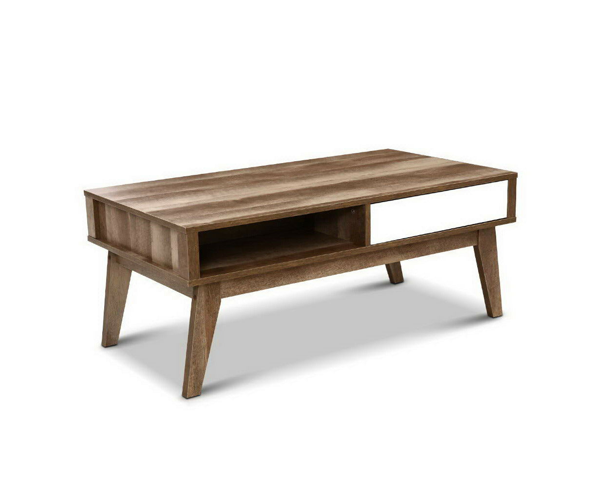 Coffee Table 2 Drawers Walnut Serena